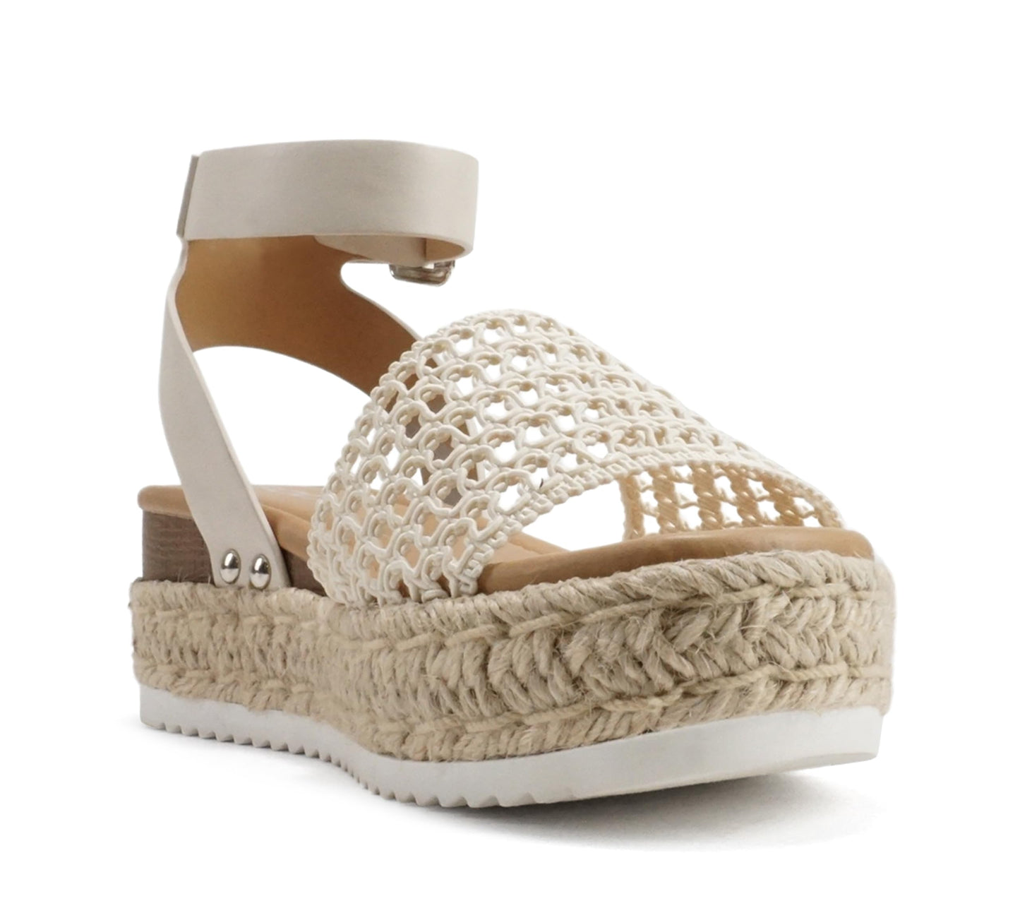 Soda Topic Open Toe Buckle Ankle Strap Espadrilles Casual Sandal