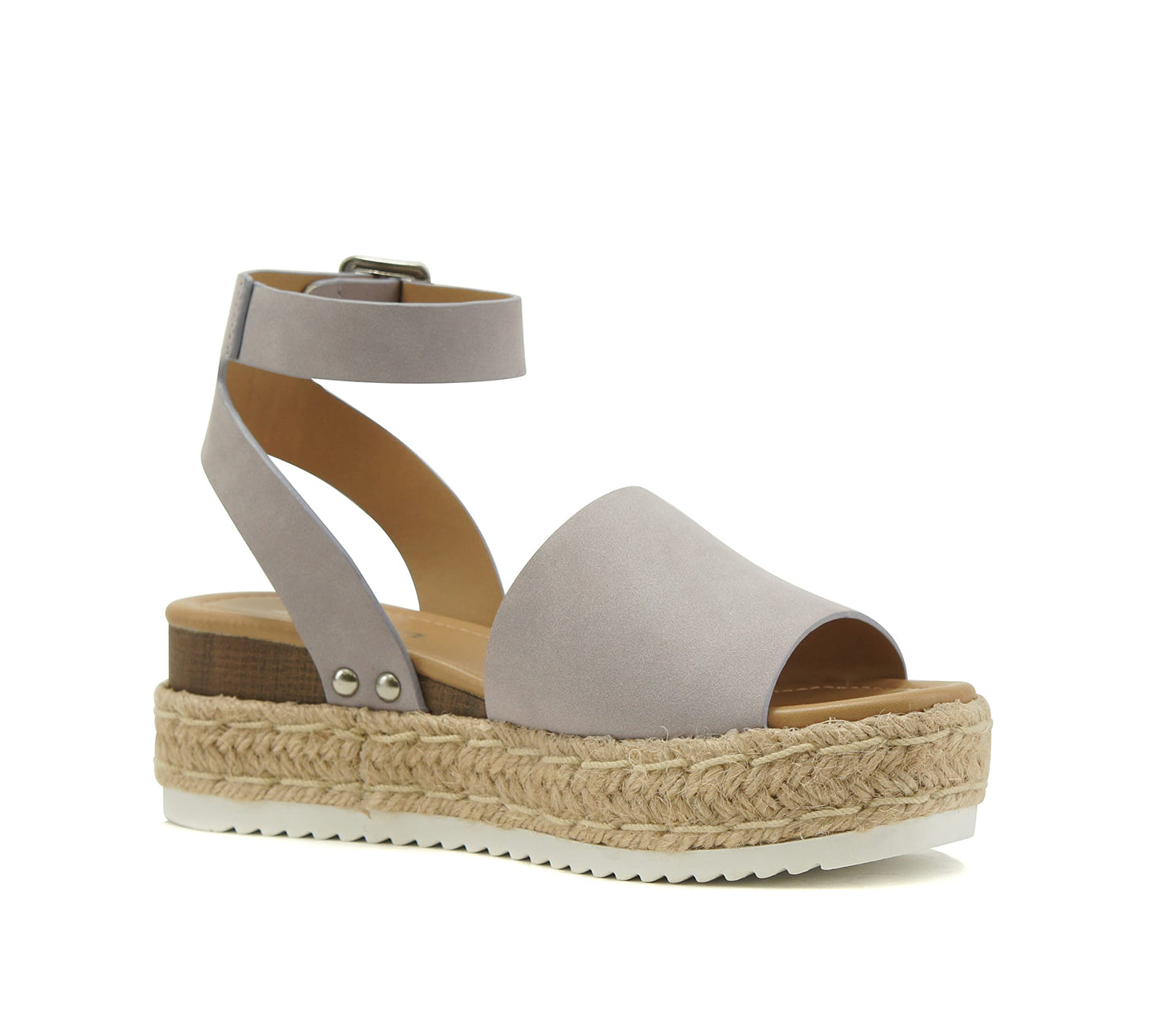 Soda Topic Open Toe Buckle Ankle Strap Espadrilles Casual Sandal