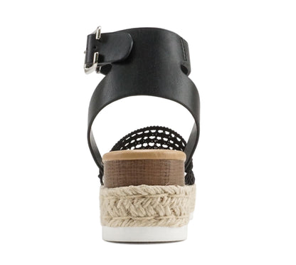 Soda Topic Open Toe Buckle Ankle Strap Espadrilles Casual Sandal