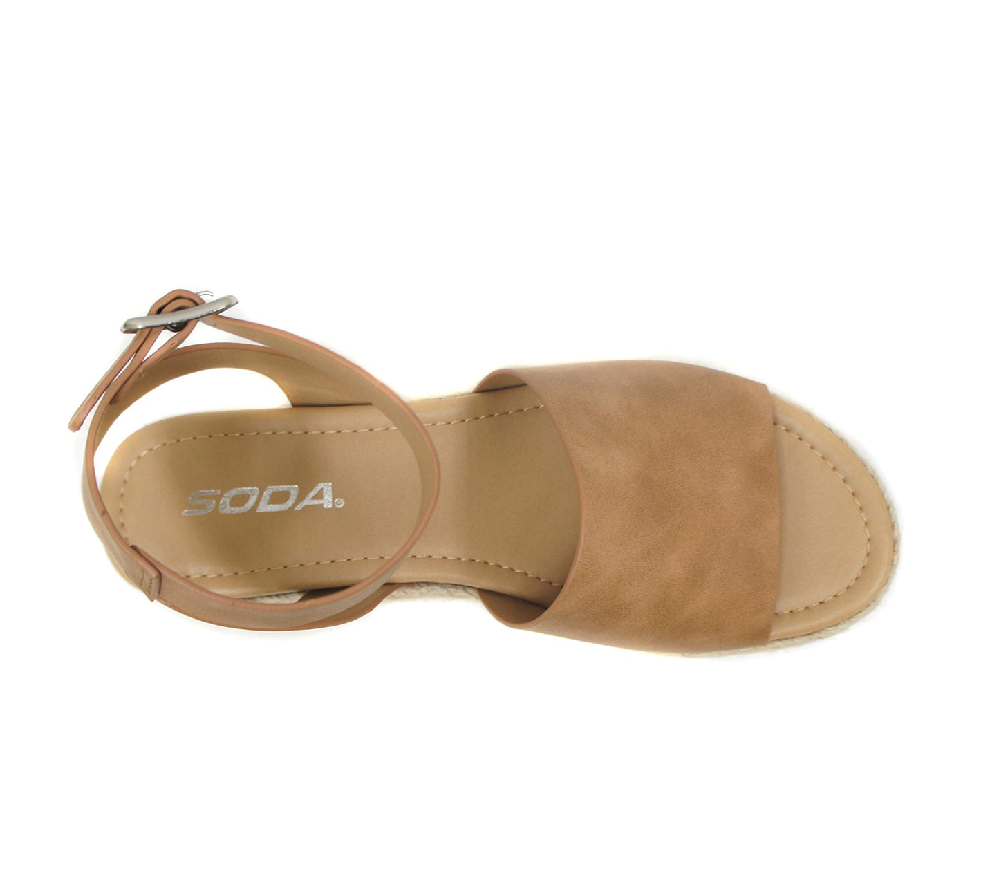 Soda Topic Open Toe Buckle Ankle Strap Espadrilles Casual Sandal