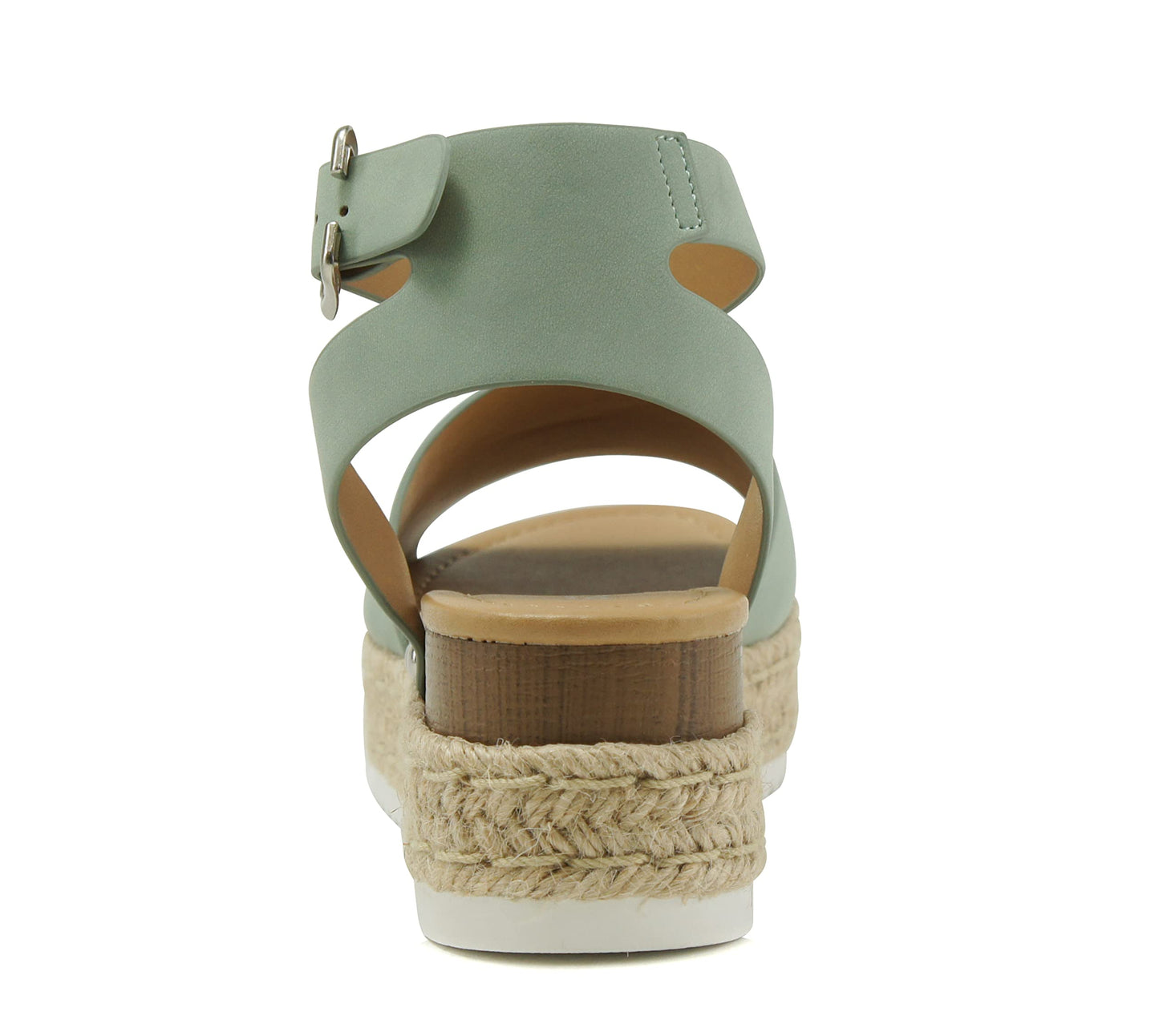 Soda Topic Open Toe Buckle Ankle Strap Espadrilles Casual Sandal