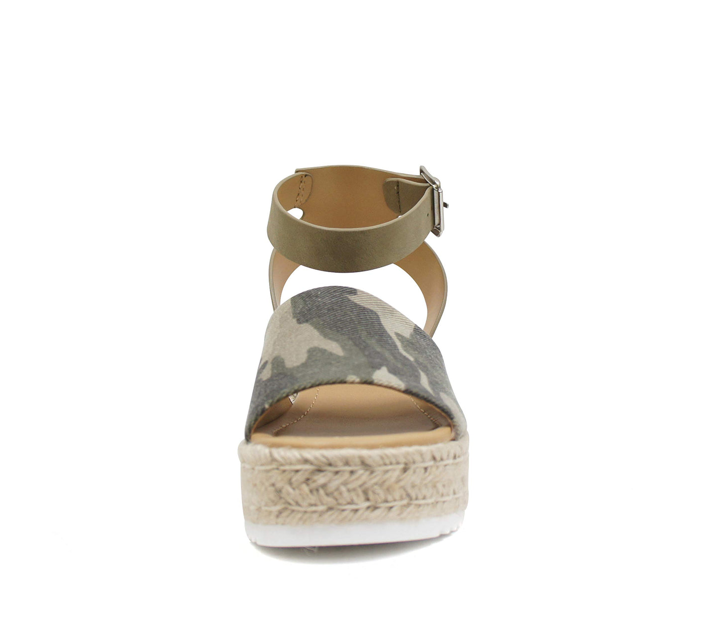 Soda Topic Open Toe Buckle Ankle Strap Espadrilles Casual Sandal