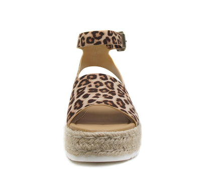 Soda Topic Open Toe Buckle Ankle Strap Espadrilles Casual Sandal