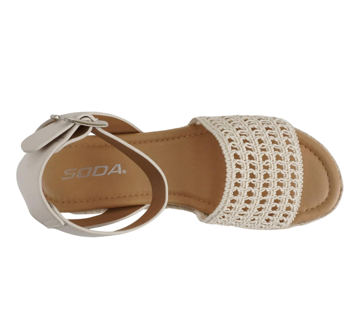 Soda Topic Open Toe Buckle Ankle Strap Espadrilles Casual Sandal