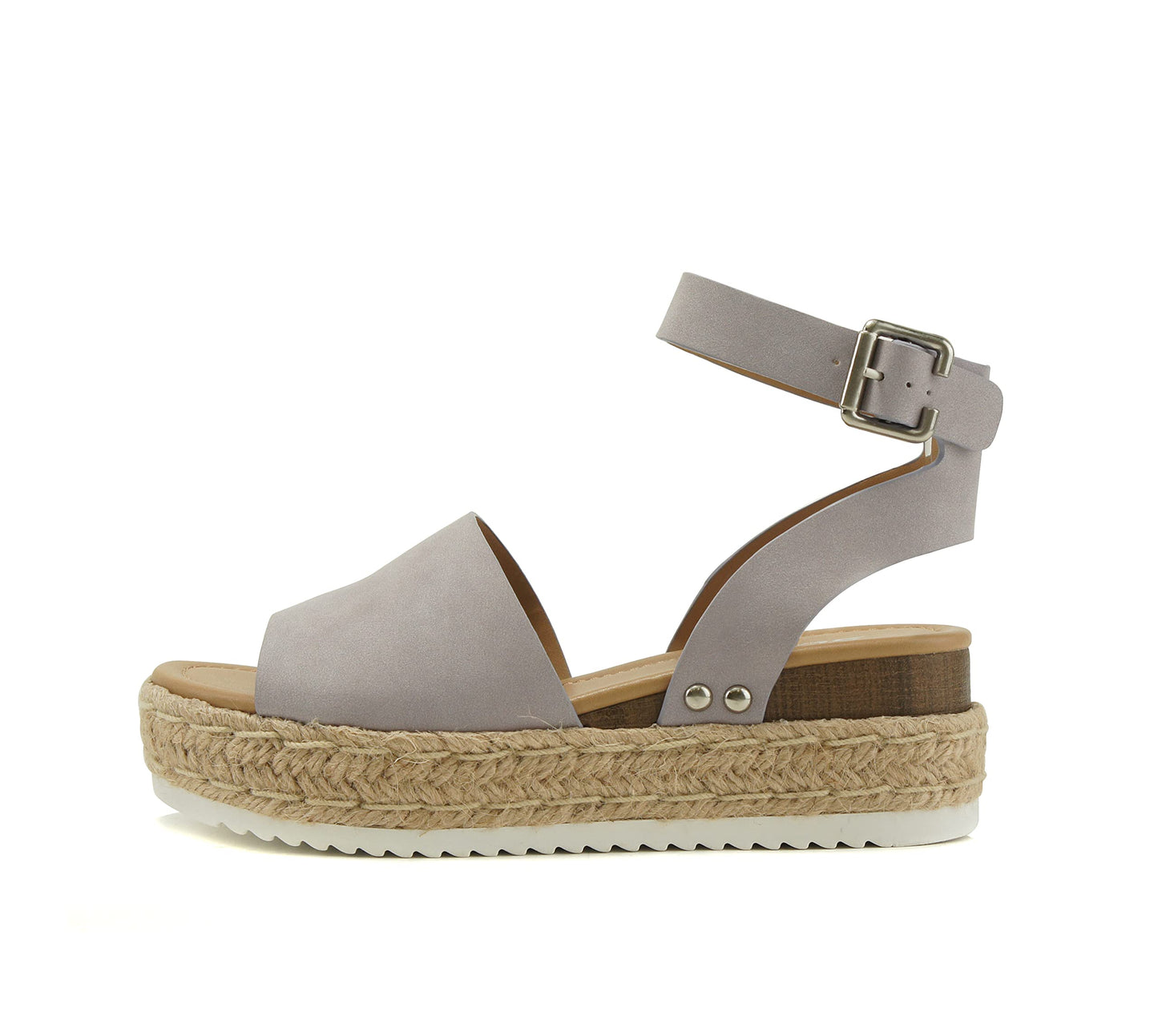 Soda Topic Open Toe Buckle Ankle Strap Espadrilles Casual Sandal
