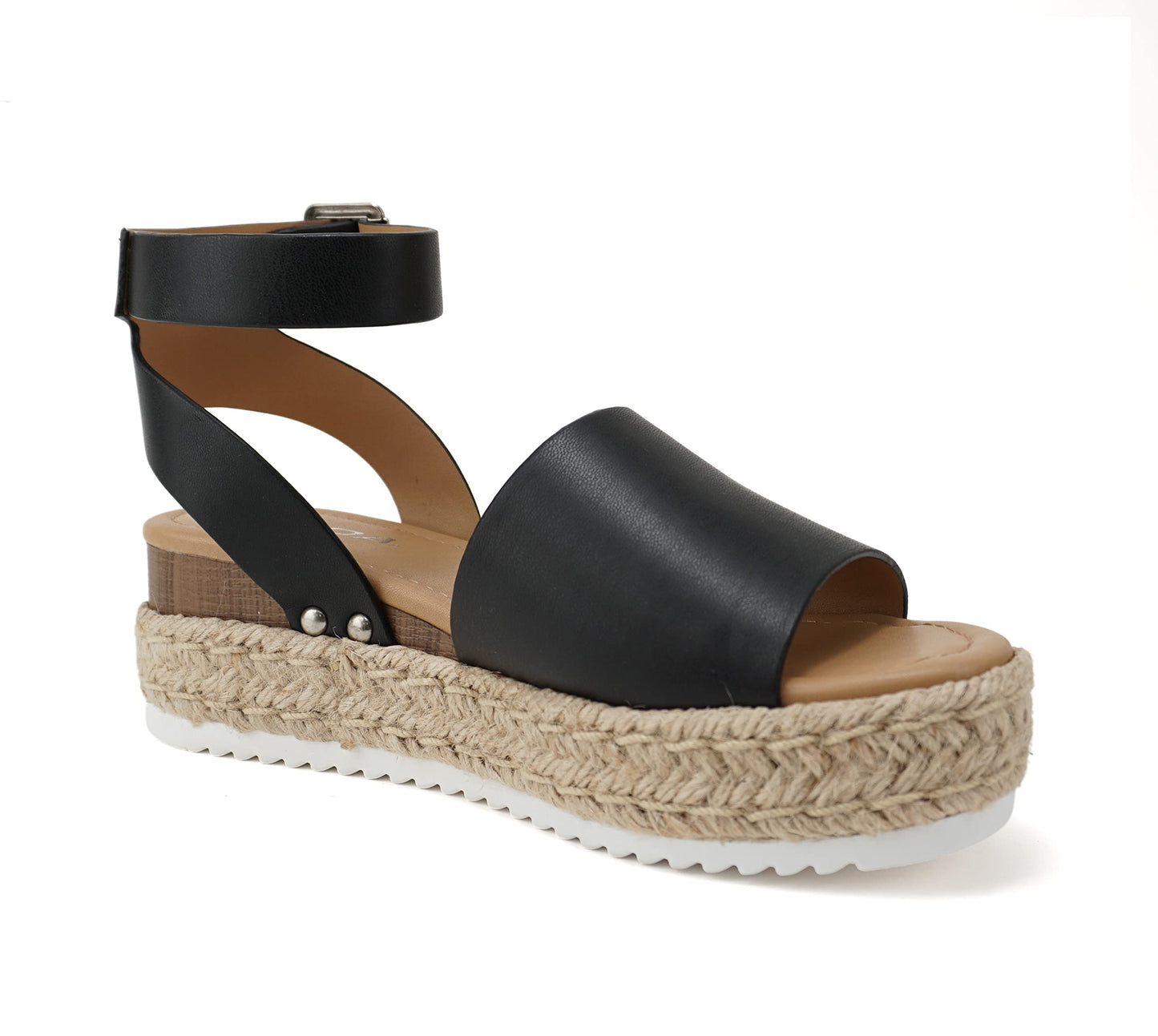 Soda Topic Open Toe Buckle Ankle Strap Espadrilles Casual Sandal