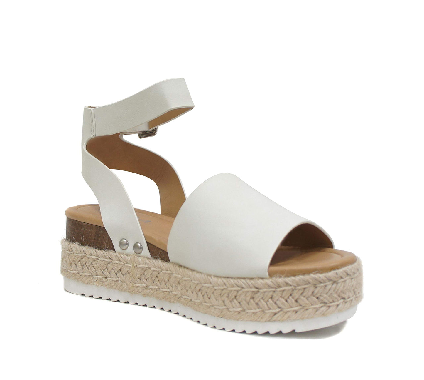 Soda Topic Open Toe Buckle Ankle Strap Espadrilles Casual Sandal