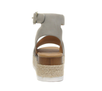Soda Topic Open Toe Buckle Ankle Strap Espadrilles Casual Sandal
