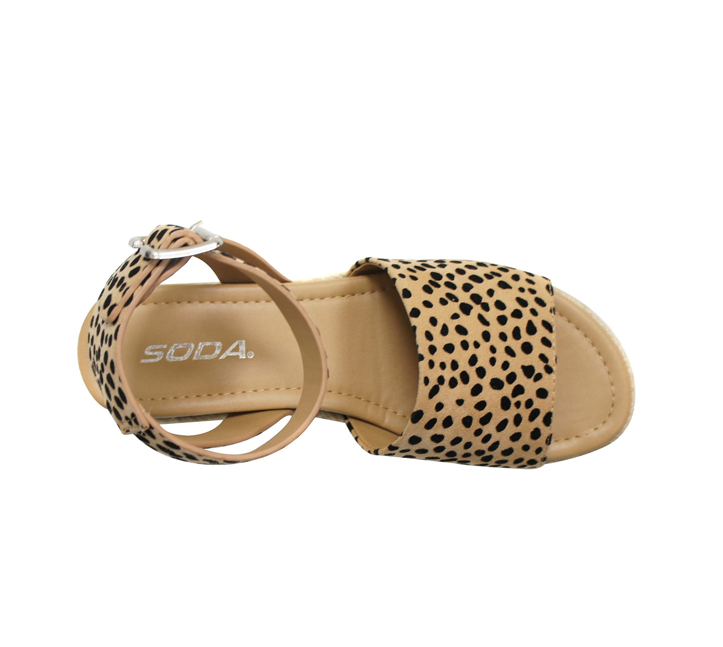 Soda Topic Open Toe Buckle Ankle Strap Espadrilles Casual Sandal
