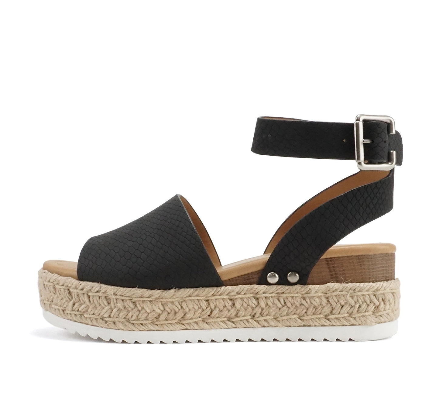 Soda Topic Open Toe Buckle Ankle Strap Espadrilles Casual Sandal
