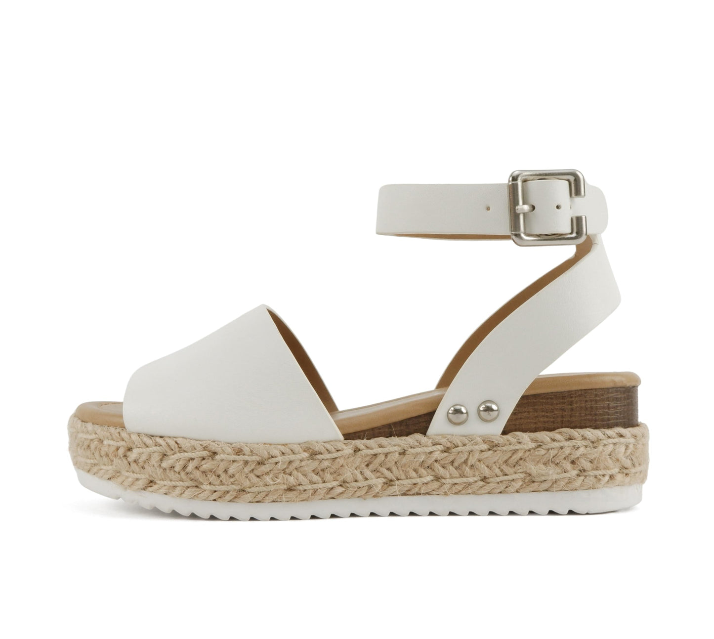 Soda Topic Open Toe Buckle Ankle Strap Espadrilles Flatform Casual Sandal
