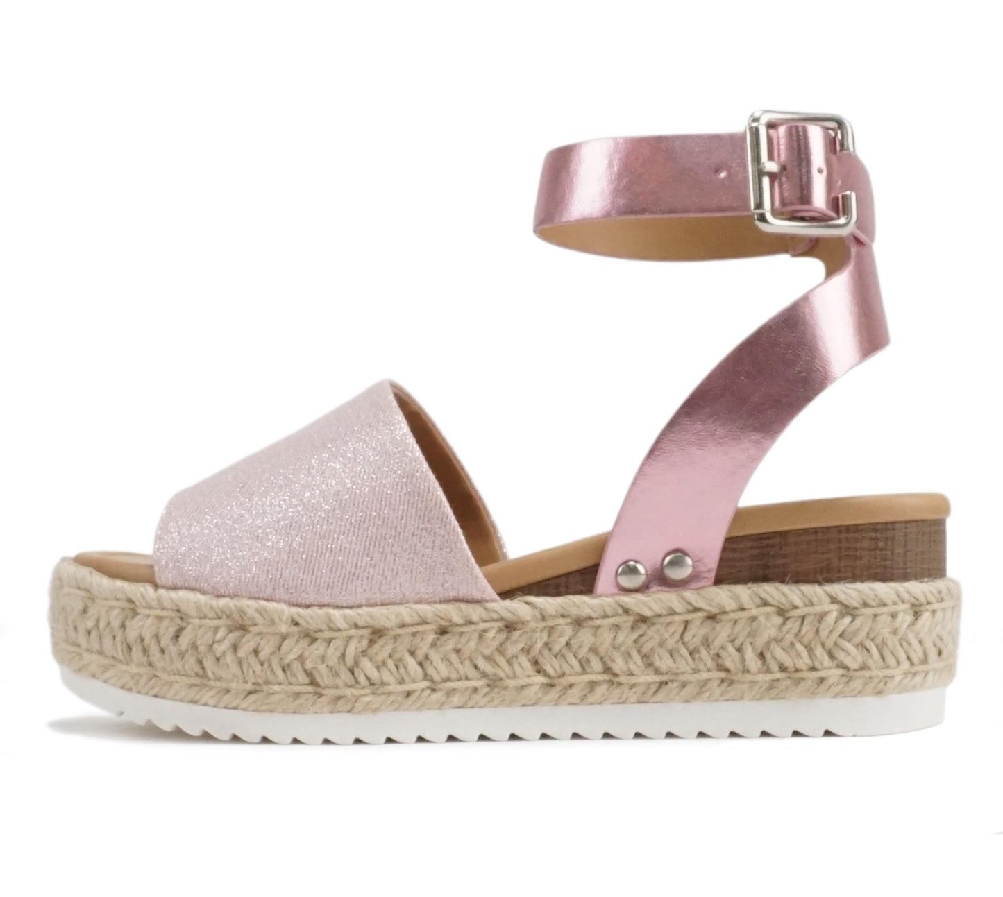 Soda Topic Open Toe Buckle Ankle Strap Espadrilles Casual Sandal