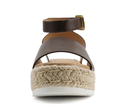 Soda Topic Open Toe Buckle Ankle Strap Espadrilles Casual Sandal