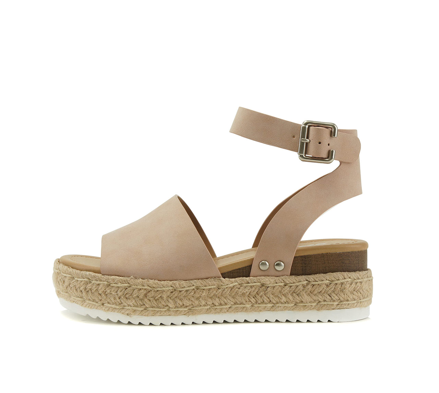 Soda Topic Open Toe Buckle Ankle Strap Espadrilles Casual Sandal