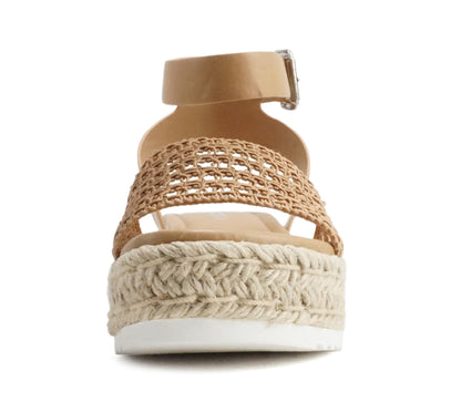Soda Topic Open Toe Buckle Ankle Strap Espadrilles Casual Sandal
