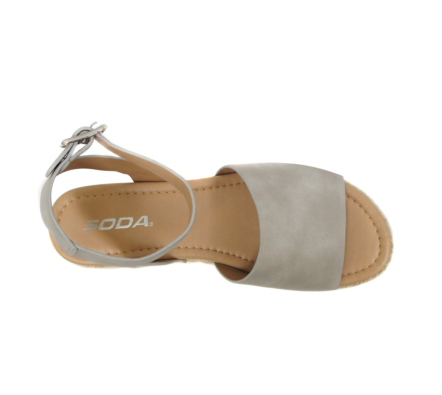 Soda Topic Open Toe Buckle Ankle Strap Espadrilles Casual Sandal