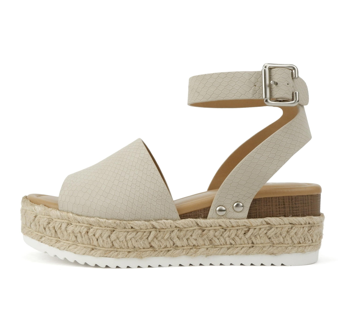 Soda Topic Open Toe Buckle Ankle Strap Espadrilles Casual Sandal