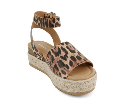 Soda Topic Open Toe Buckle Ankle Strap Espadrilles Casual Sandal
