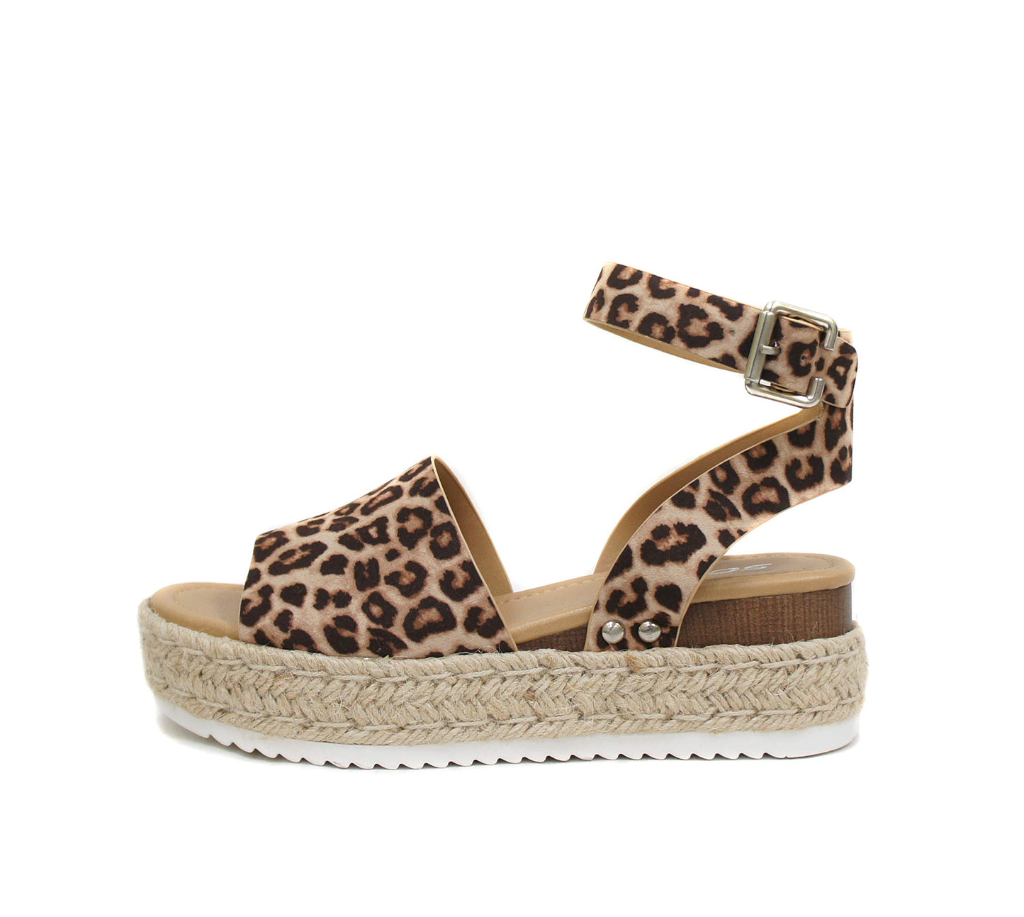 Soda Topic Open Toe Buckle Ankle Strap Espadrilles Casual Sandal
