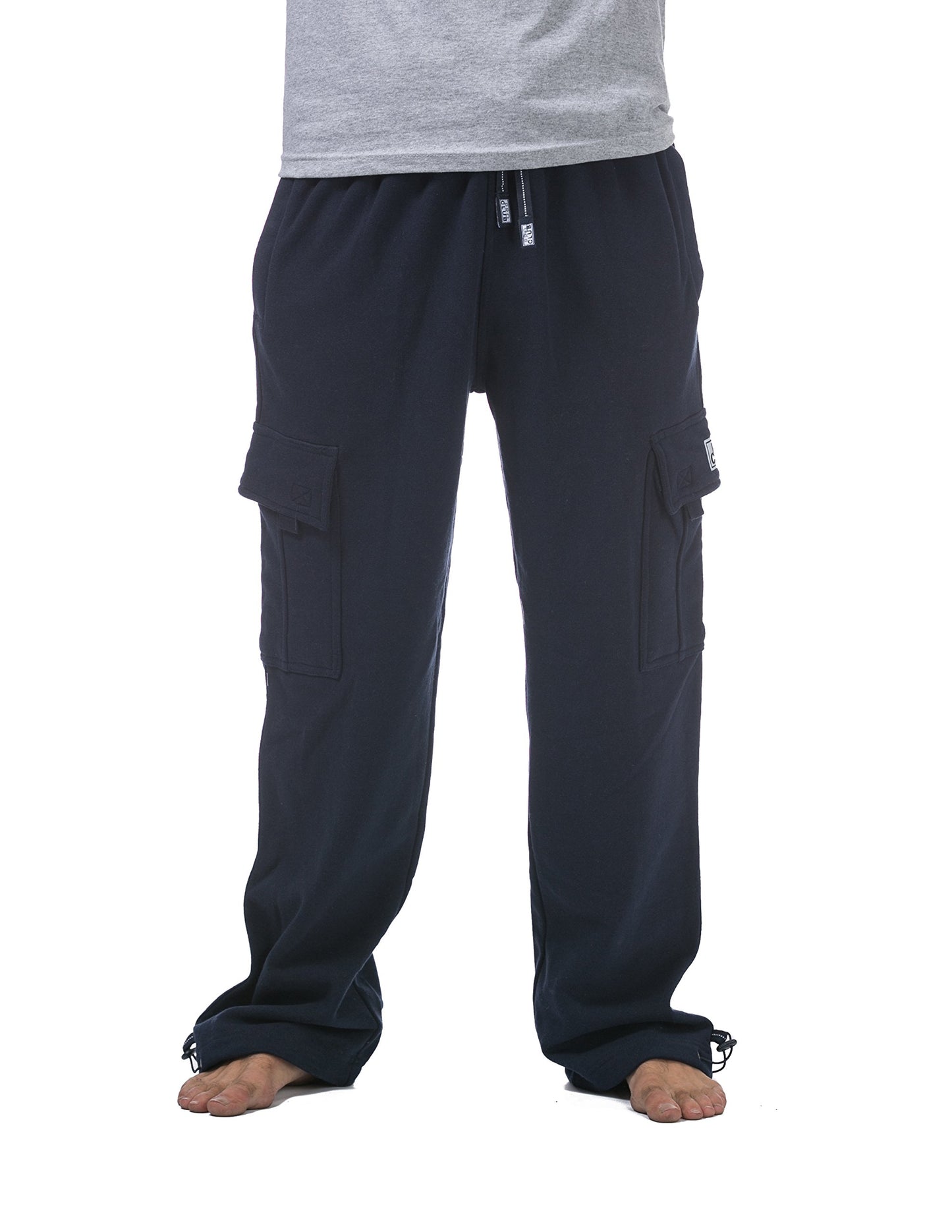 Pro Club Men's Heavyweight Fleece Cargo Pants, Medium, Black