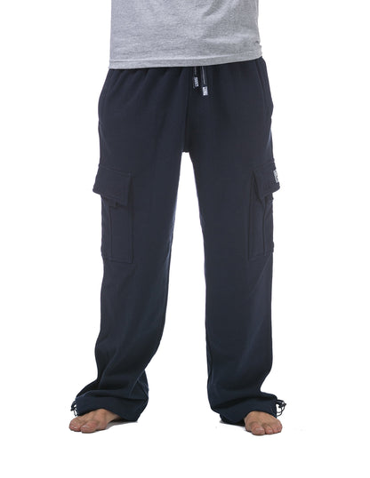 Pro Club Men's Heavyweight Fleece Cargo Pants, Medium, Black