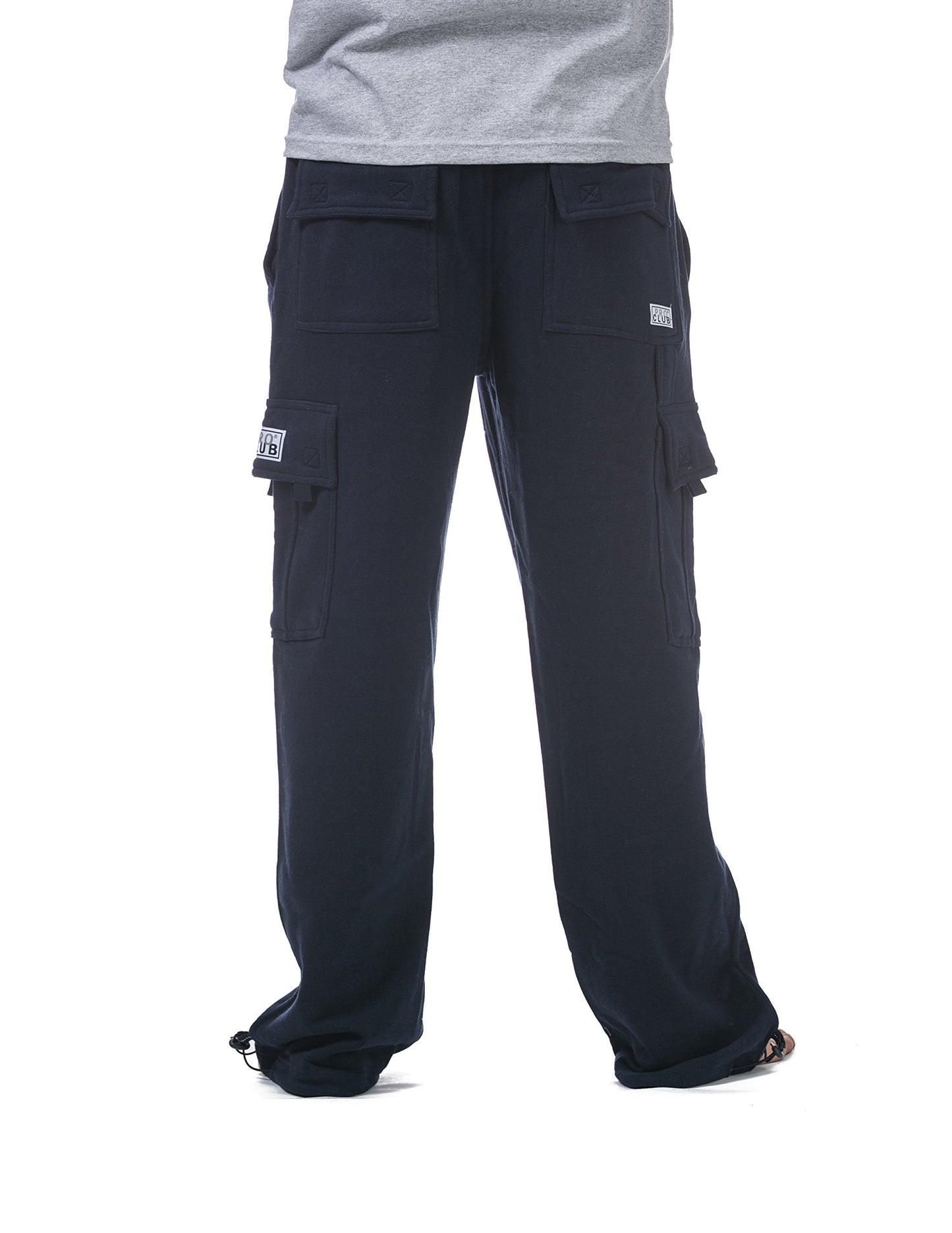 Pro Club Men's Heavyweight Fleece Cargo Pants, Medium, Black