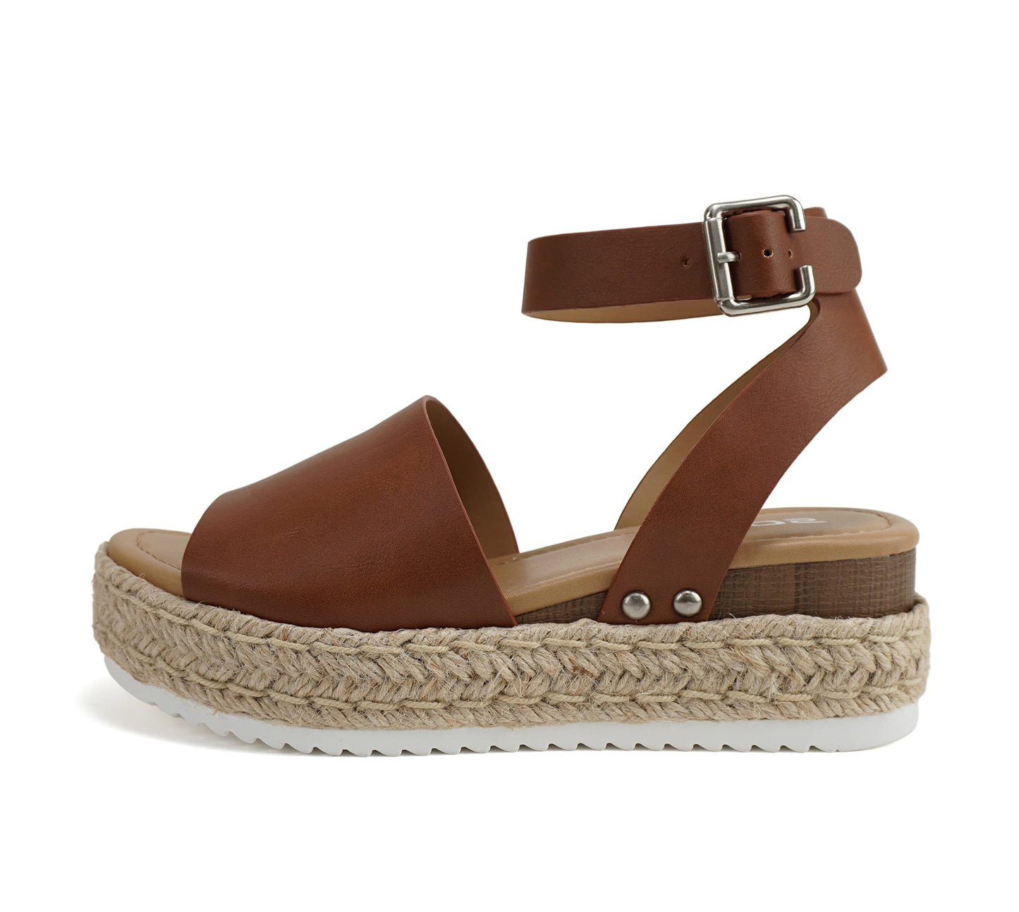 Soda Topic Open Toe Buckle Ankle Strap Espadrilles Casual Sandal