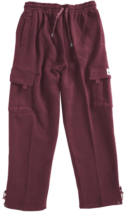 Pro Club Men's Heavyweight Fleece Cargo Pants, Medium, Black