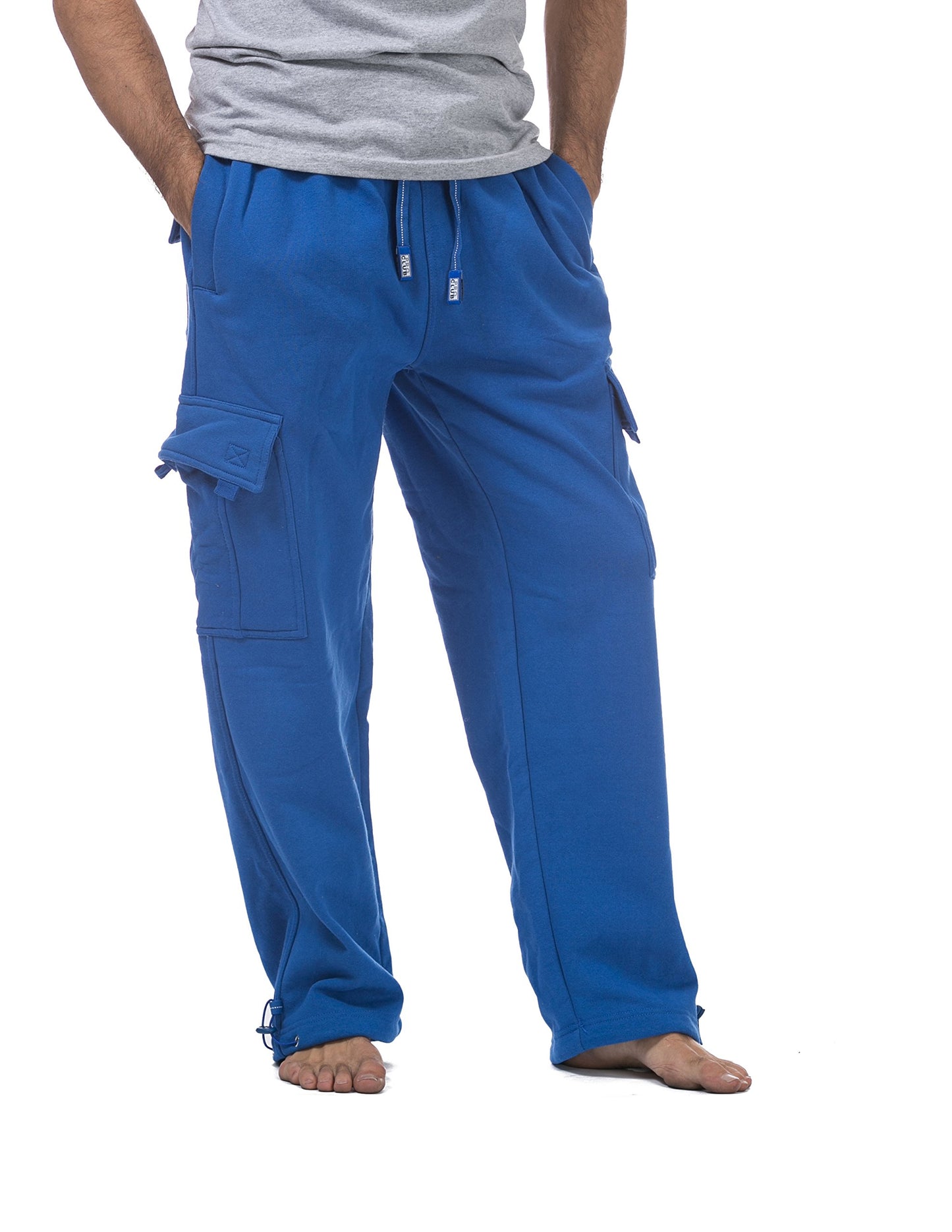 Pro Club Men's Heavyweight Fleece Cargo Pants, Medium, Black