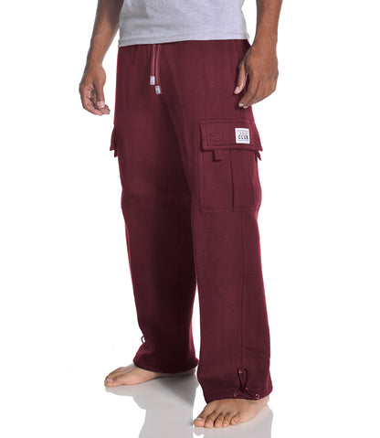 Pro Club Men's Heavyweight Fleece Cargo Pants, Medium, Black