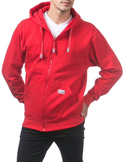 Pro Club Men's Heavyweight Full Zip Fleece Hoodie