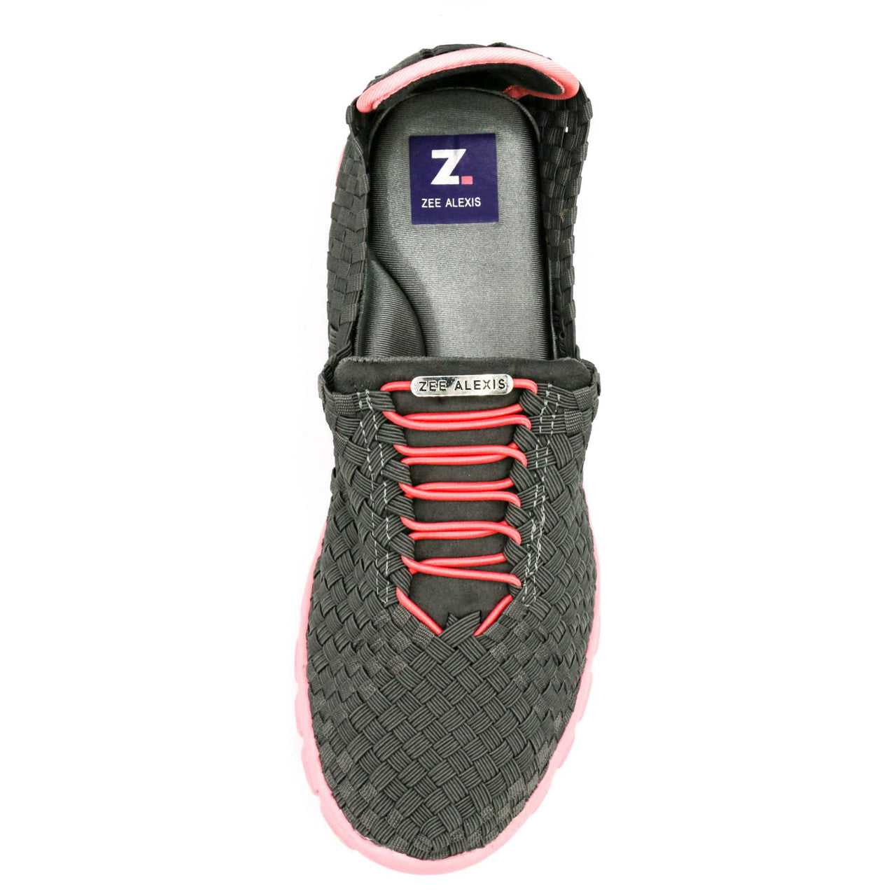 DANIELLE White Metallic Woven Sneakers